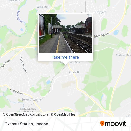 Oxshott Station map