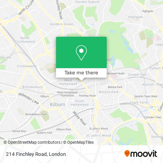214 Finchley Road map