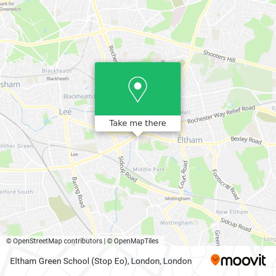 Eltham Green School (Stop Eo), London map