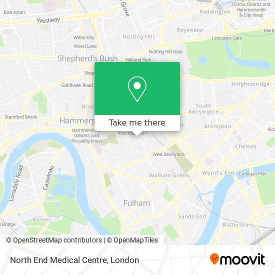 North End Medical Centre map