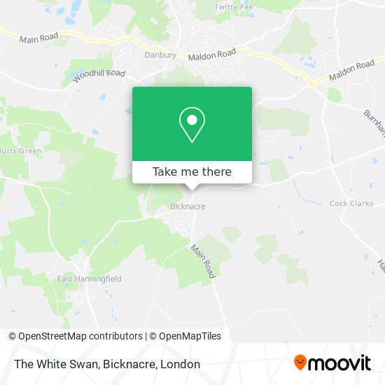 The White Swan, Bicknacre map