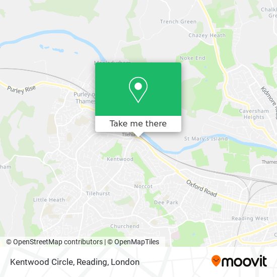 Kentwood Circle, Reading map