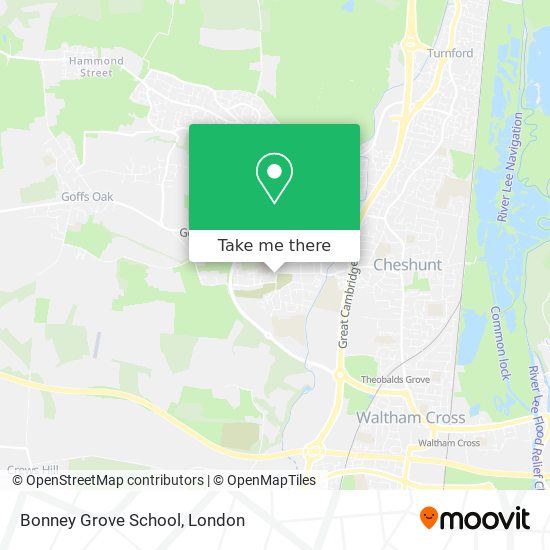 Bonney Grove School map