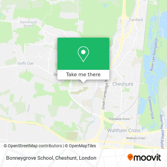 Bonneygrove School, Cheshunt map