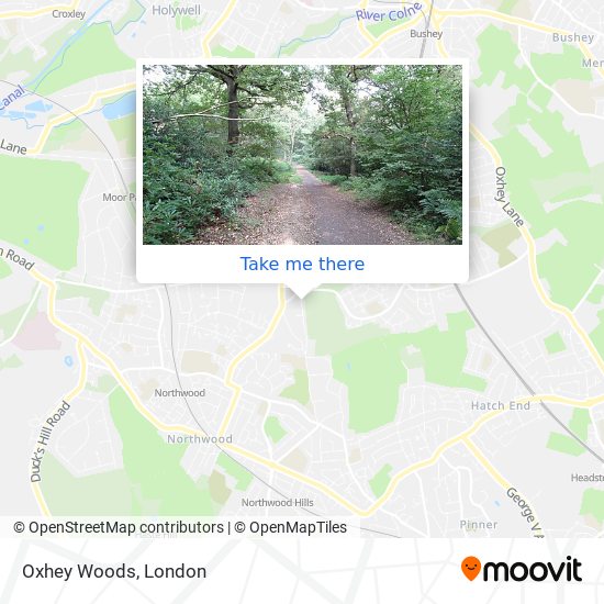 Oxhey Woods map