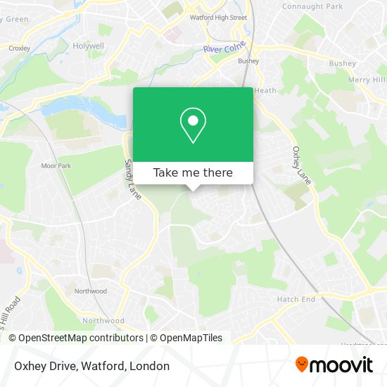 Oxhey Drive, Watford map