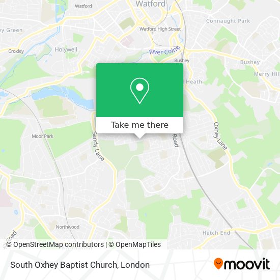 South Oxhey Baptist Church map