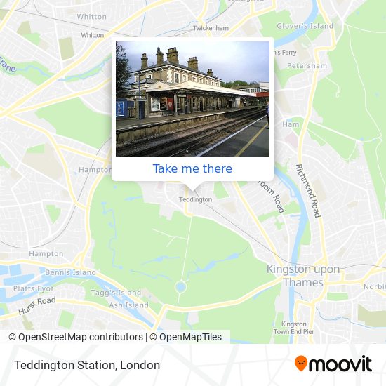 Teddington Station map