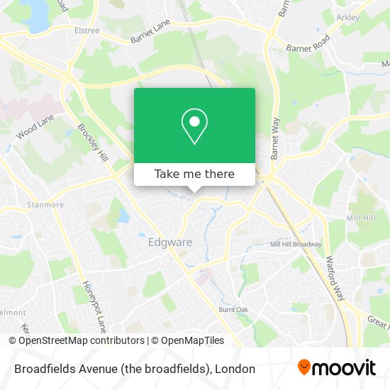 Broadfields Avenue (the broadfields) map