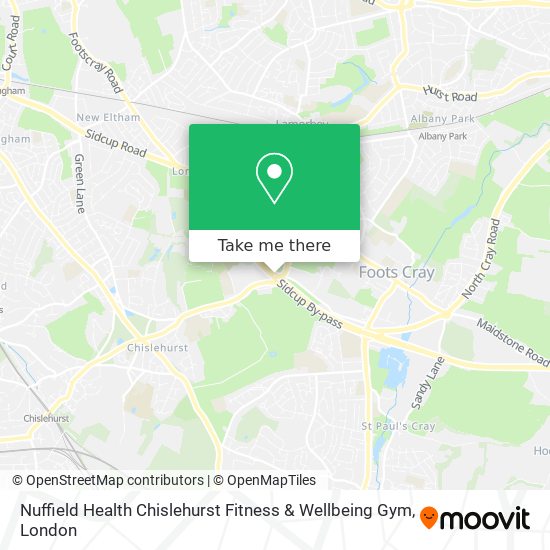 Nuffield Health Chislehurst Fitness & Wellbeing Gym map