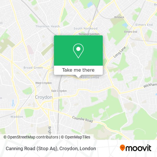 Canning Road (Stop Aq), Croydon map