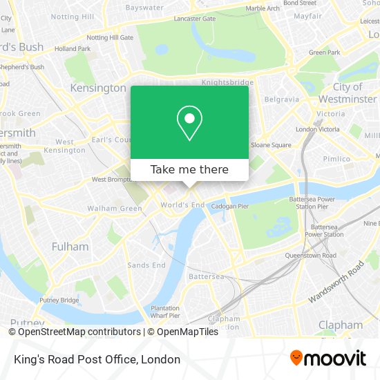 King's Road Post Office map