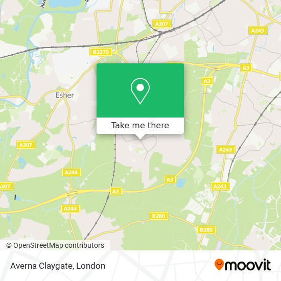 Averna Claygate map