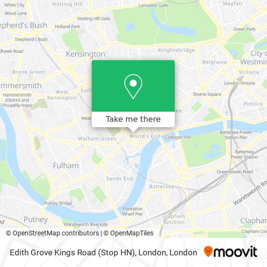 Edith Grove Kings Road (Stop HN), London map