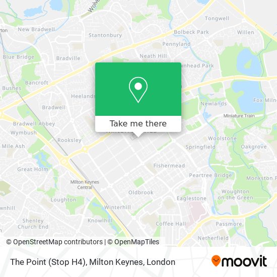 The Point (Stop H4), Milton Keynes map