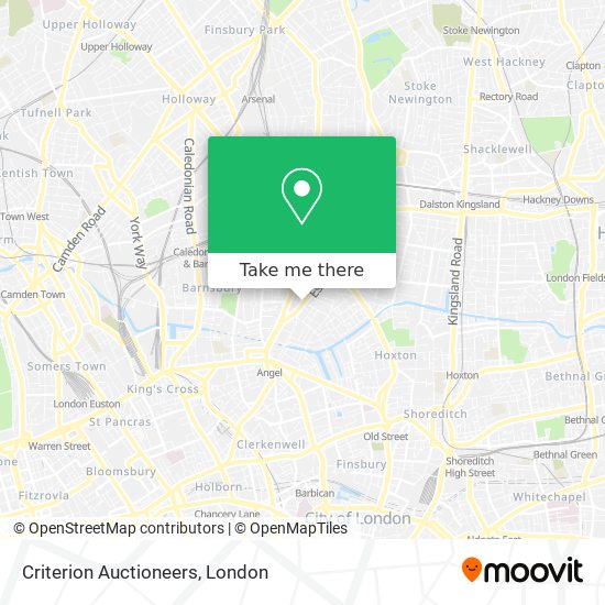 Criterion Auctioneers map