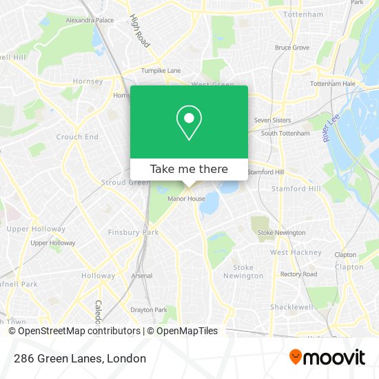 286 Green Lanes map