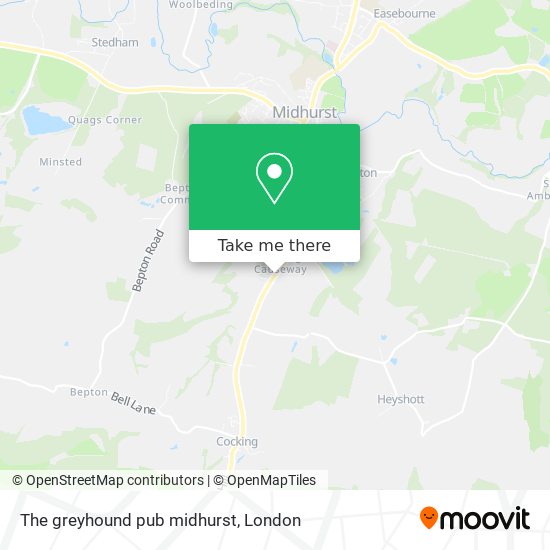 The greyhound pub midhurst map
