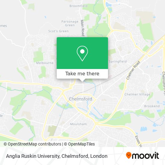 Anglia Ruskin University, Chelmsford map