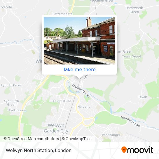 Welwyn North Station map