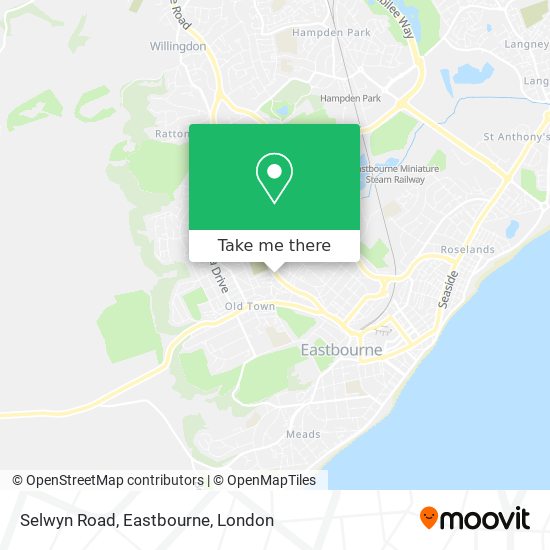 Selwyn Road, Eastbourne map