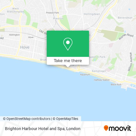 Brighton Harbour Hotel and Spa map