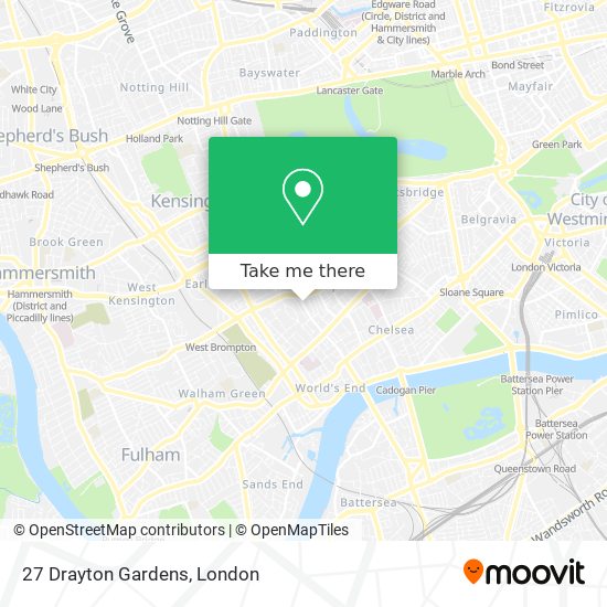 27 Drayton Gardens map