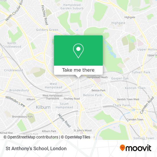 St Anthony's School map