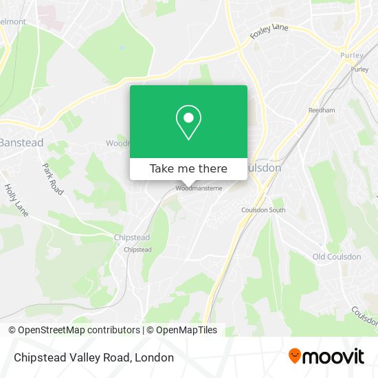 Chipstead Valley Road map