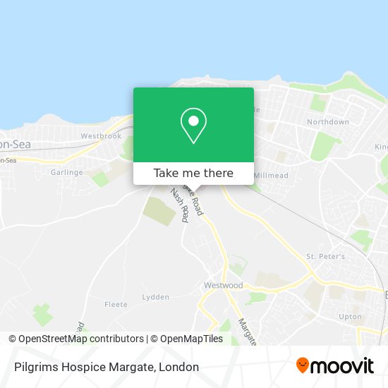 Pilgrims Hospice Margate map