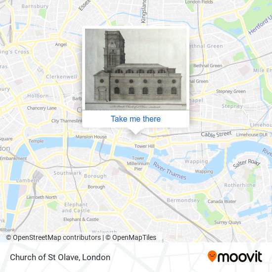Church of St Olave map