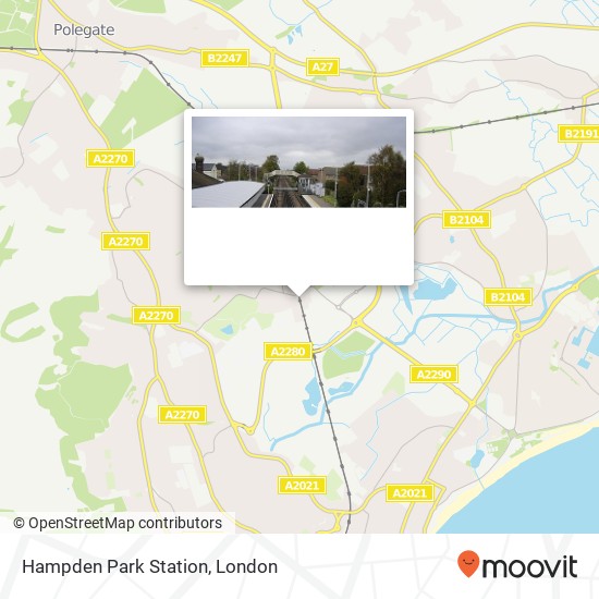 Hampden Park Station map