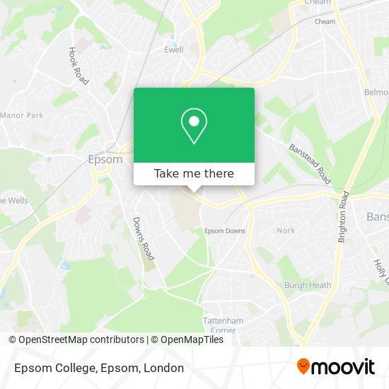 Epsom College, Epsom map