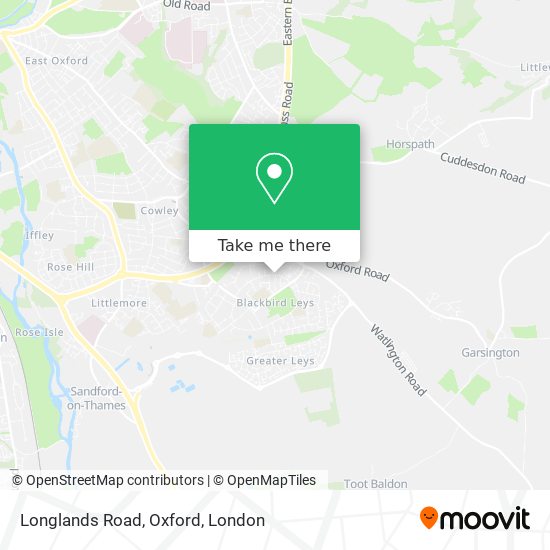 Longlands Road, Oxford map