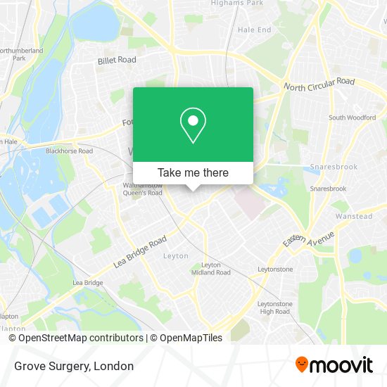 Grove Surgery map