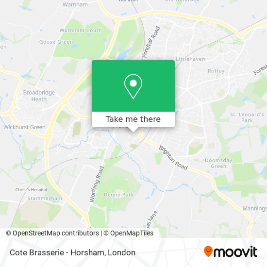 Cote Brasserie - Horsham map