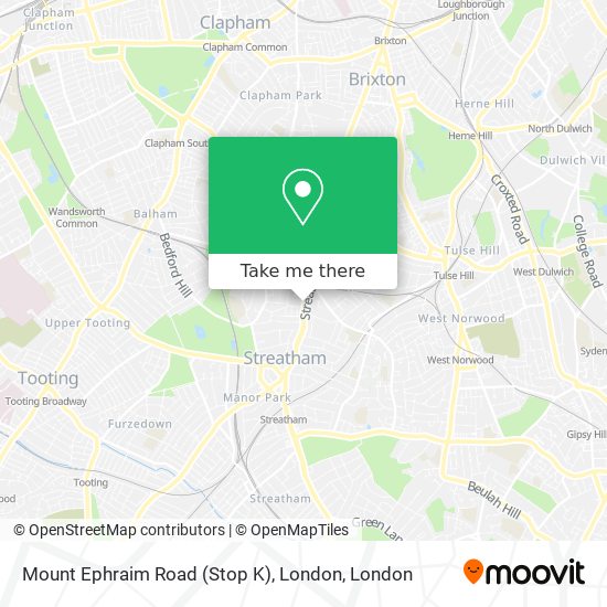 Mount Ephraim Road (Stop K), London map
