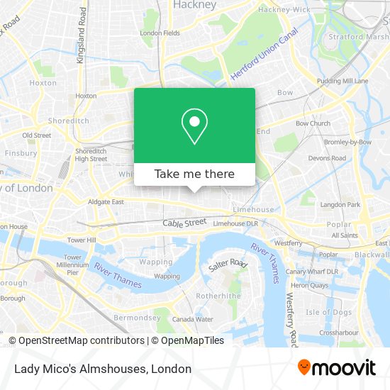 Lady Mico's Almshouses map