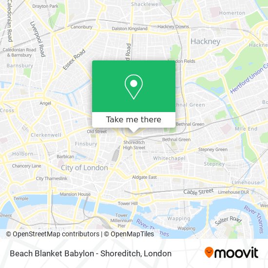 Beach Blanket Babylon - Shoreditch map