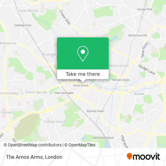 The Arnos Arms map