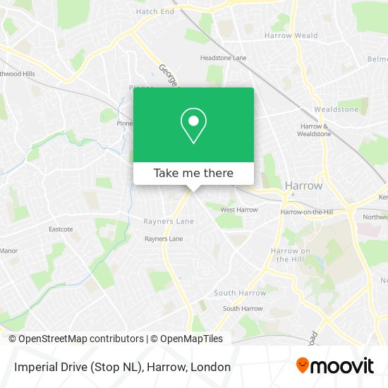 Imperial Drive (Stop NL), Harrow map