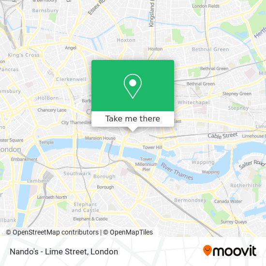 Nando's - Lime Street map