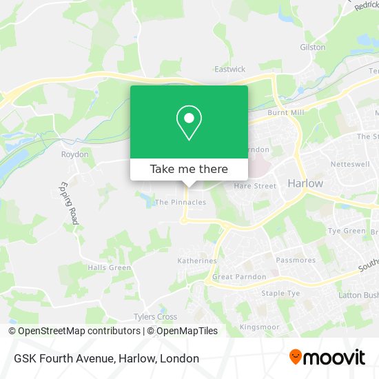 GSK Fourth Avenue, Harlow map