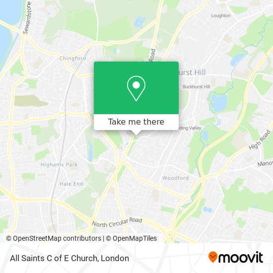 All Saints C of E Church map