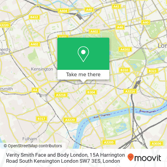 Verity Smith Face and Body London, 15A Harrington Road South Kensington London SW7 3ES map