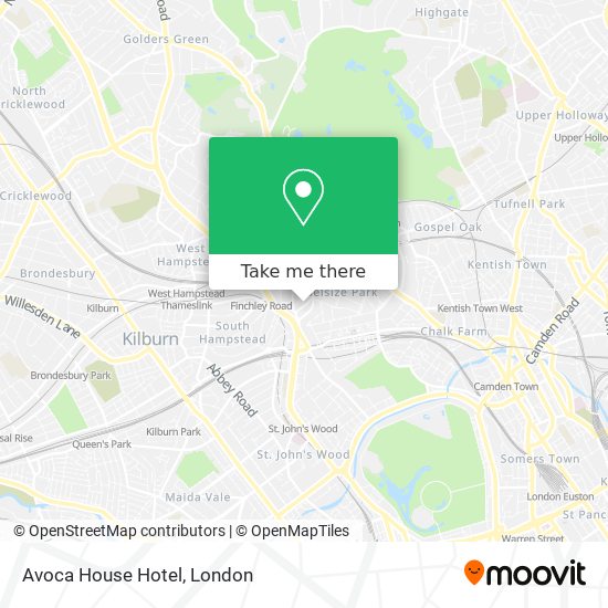 Avoca House Hotel map