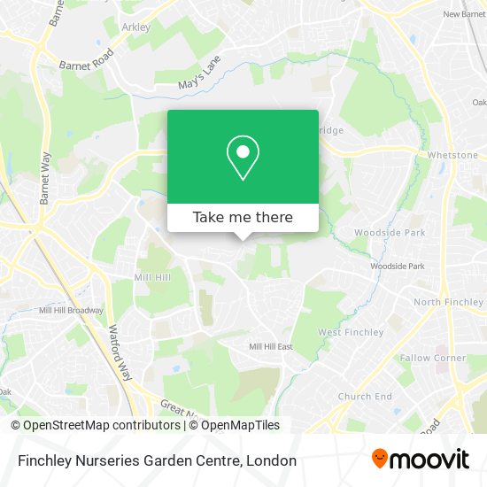 Finchley Nurseries Garden Centre map