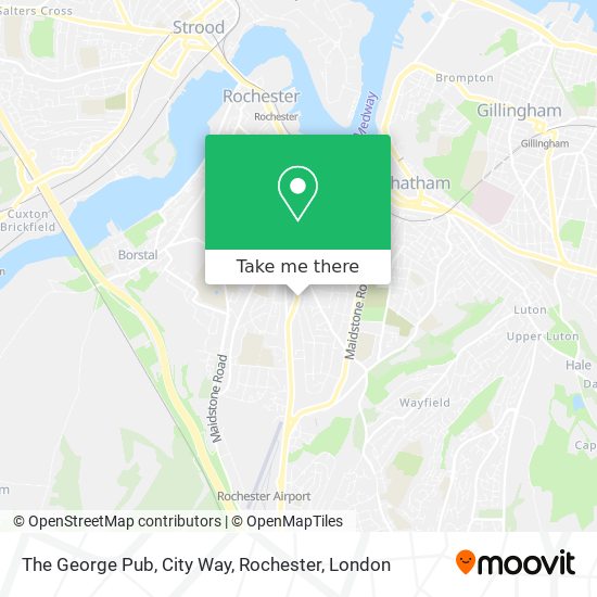 The George Pub, City Way, Rochester map