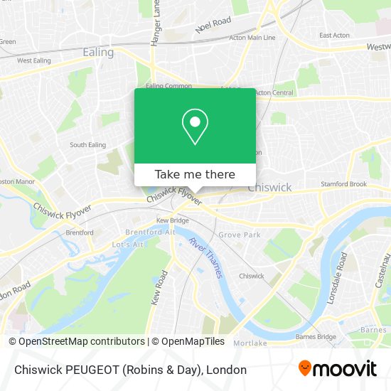 Chiswick PEUGEOT (Robins & Day) map
