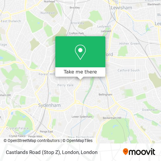 Castlands Road (Stop Z), London map